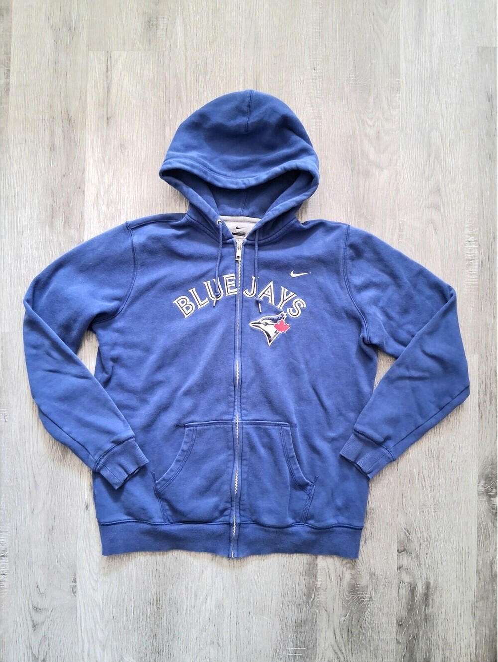 2013 NIKE MLB TORONTO BLUE JAYS UNISEX XXL, FULL ZIP LOGO HOODIE HOODED SWEATER